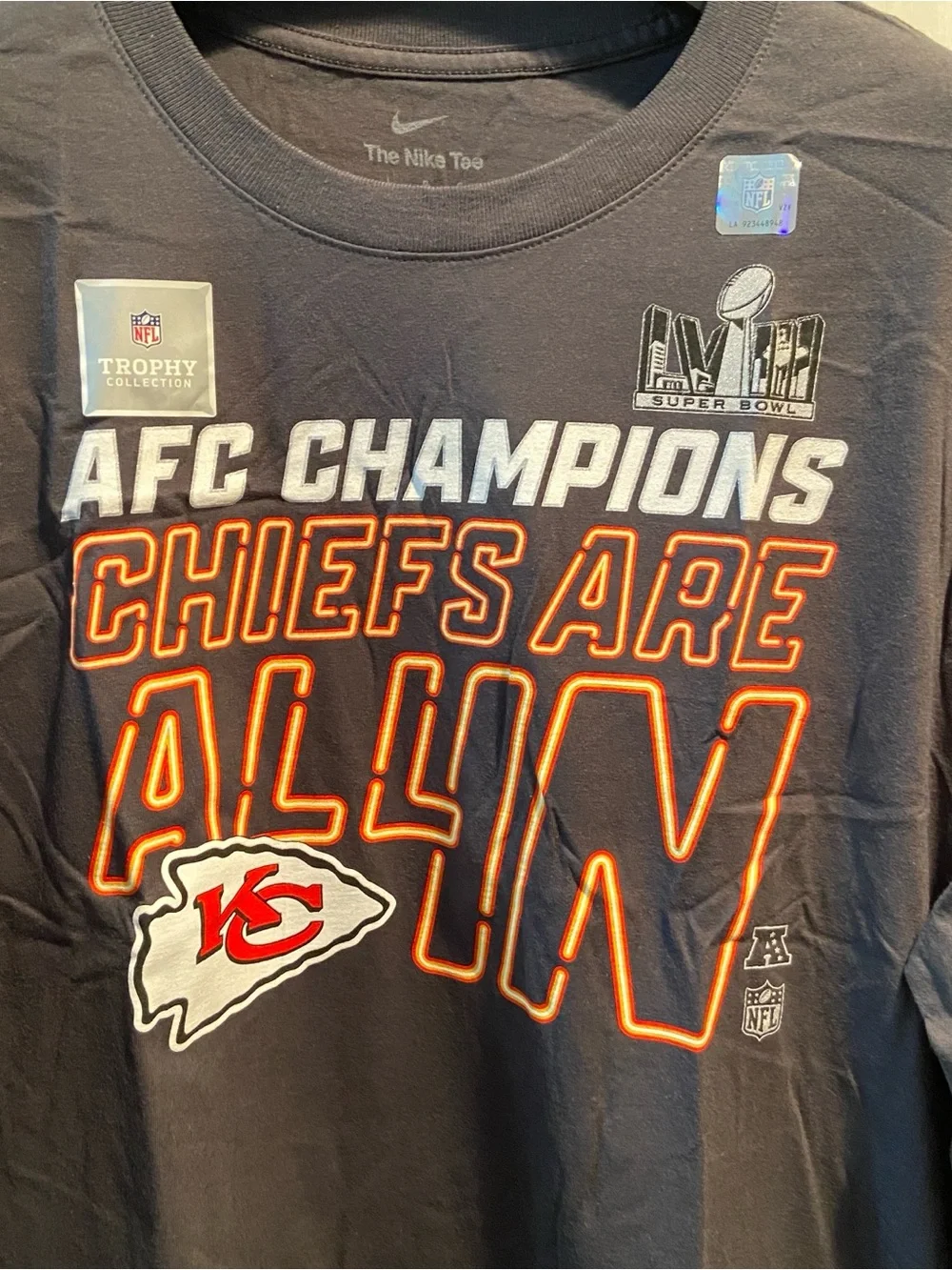 Nike Kansas City Chiefs AFC Champions Locker Room Trophy Long Sleeve Shirt
